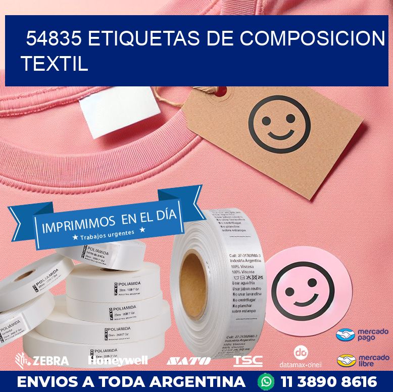 54835 ETIQUETAS DE COMPOSICION TEXTIL