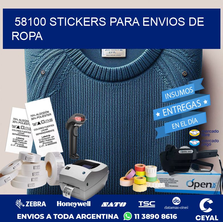 58100 STICKERS PARA ENVIOS DE ROPA