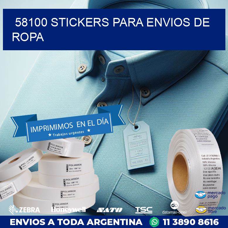 58100 STICKERS PARA ENVIOS DE ROPA