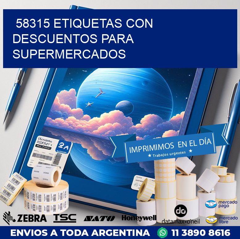 58315 ETIQUETAS CON DESCUENTOS PARA SUPERMERCADOS