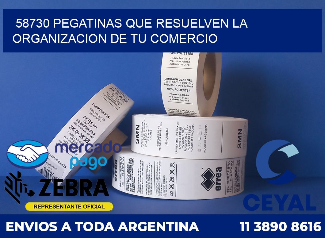 58730 PEGATINAS QUE RESUELVEN LA ORGANIZACION DE TU COMERCIO