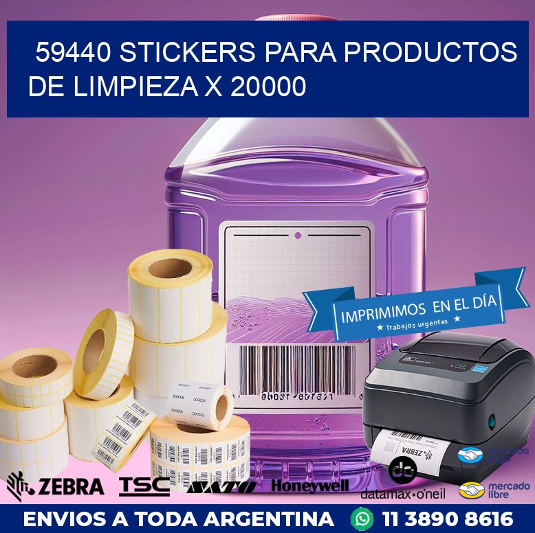 59440 STICKERS PARA PRODUCTOS DE LIMPIEZA X 20000