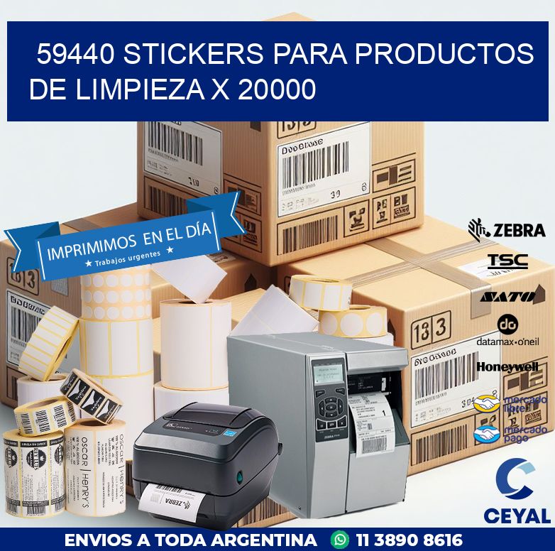 59440 STICKERS PARA PRODUCTOS DE LIMPIEZA X 20000