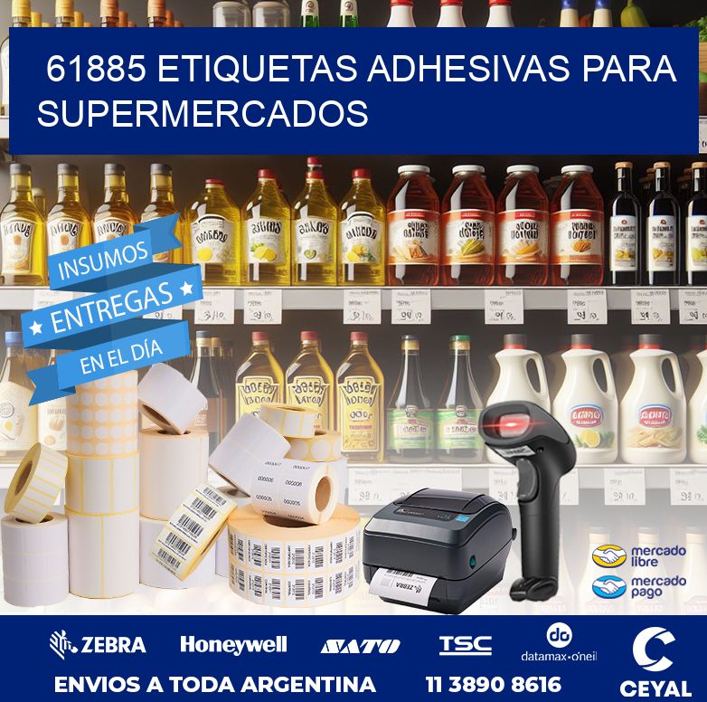 61885 ETIQUETAS ADHESIVAS PARA SUPERMERCADOS