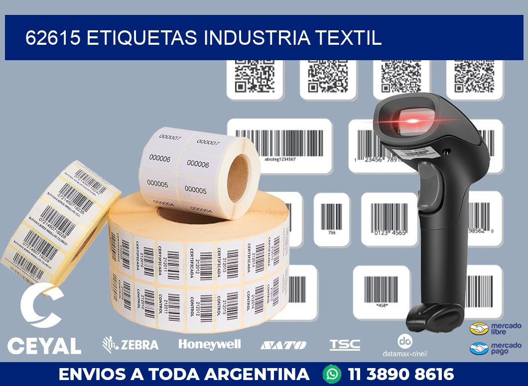 62615 ETIQUETAS INDUSTRIA TEXTIL