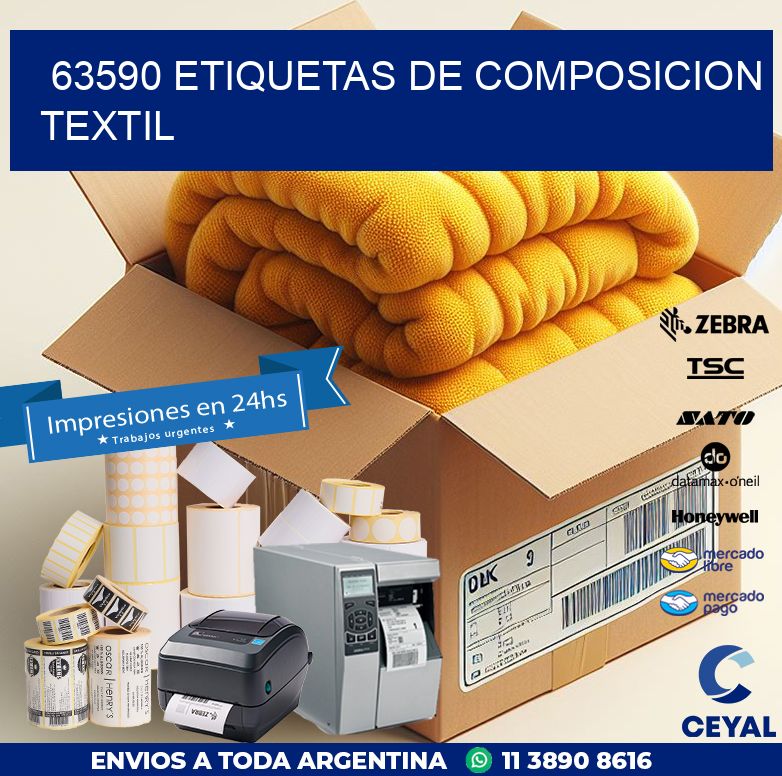 63590 ETIQUETAS DE COMPOSICION TEXTIL