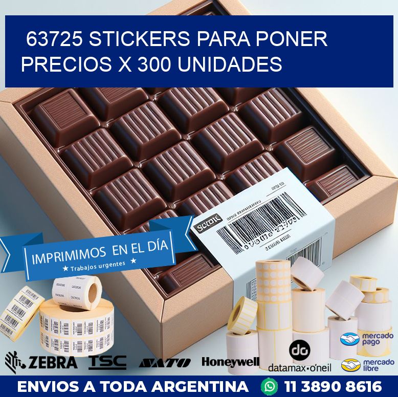 63725 STICKERS PARA PONER PRECIOS X 300 UNIDADES