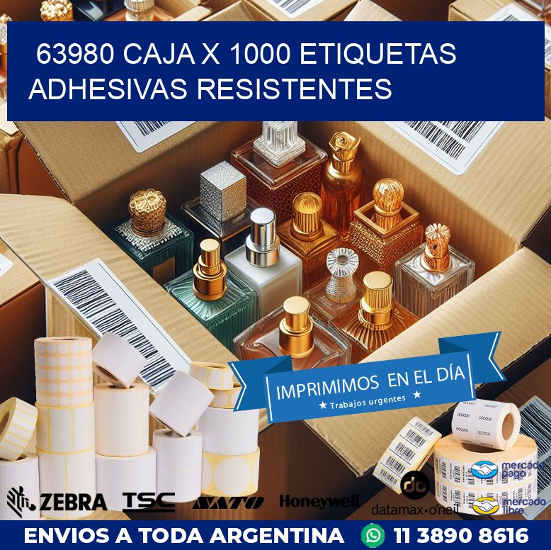 63980 CAJA X 1000 ETIQUETAS ADHESIVAS RESISTENTES