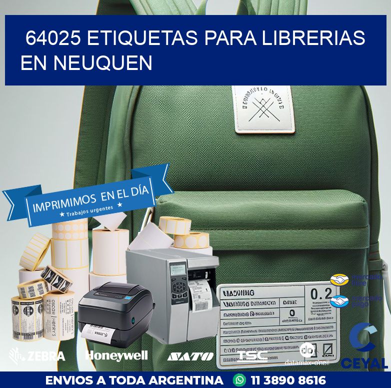 64025 ETIQUETAS PARA LIBRERIAS EN NEUQUEN