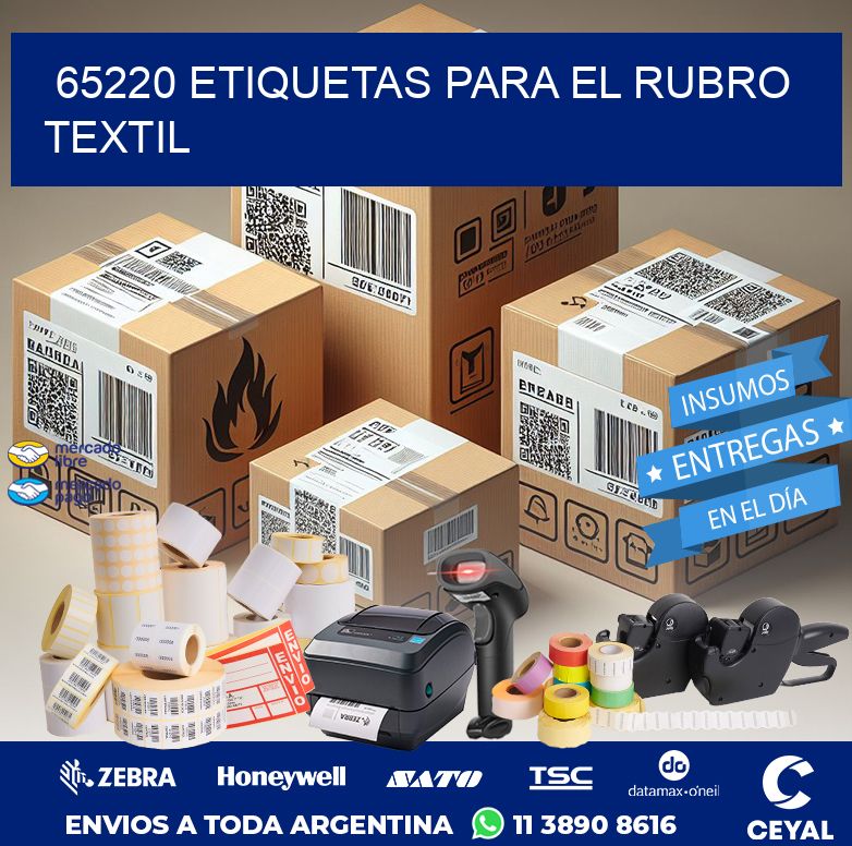 65220 ETIQUETAS PARA EL RUBRO TEXTIL