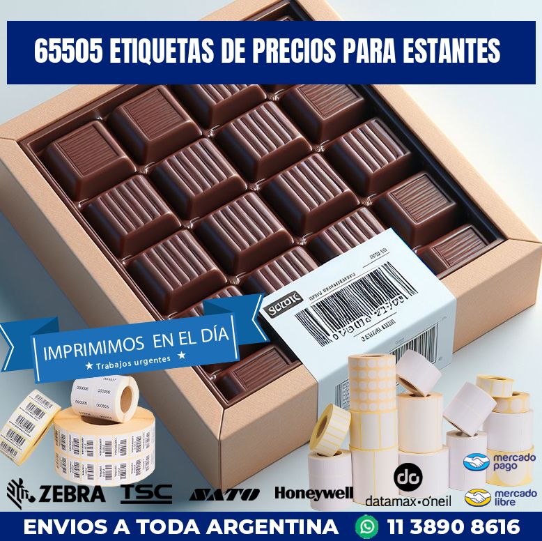 65505 ETIQUETAS DE PRECIOS PARA ESTANTES