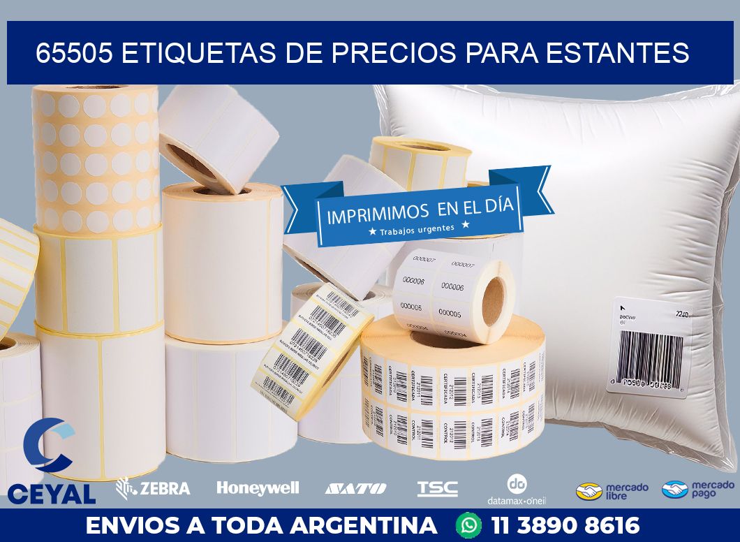 65505 ETIQUETAS DE PRECIOS PARA ESTANTES