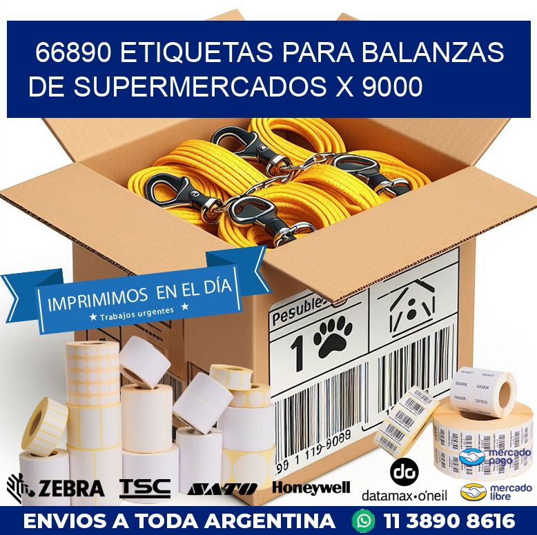 66890 ETIQUETAS PARA BALANZAS DE SUPERMERCADOS X 9000