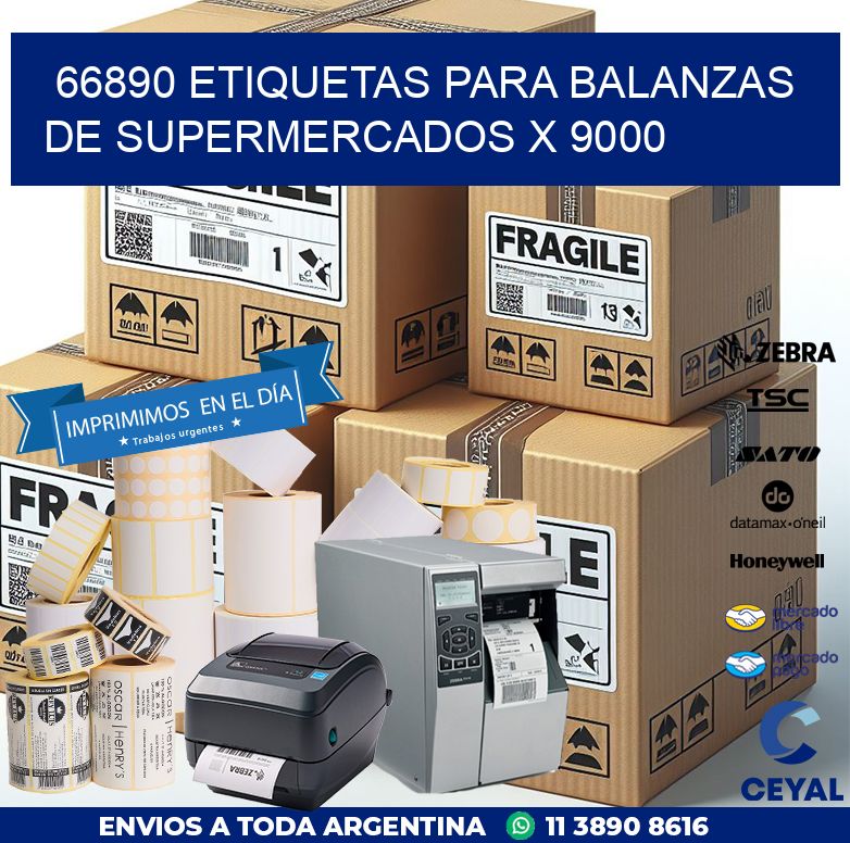 66890 ETIQUETAS PARA BALANZAS DE SUPERMERCADOS X 9000