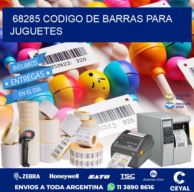 68285 CODIGO DE BARRAS PARA JUGUETES