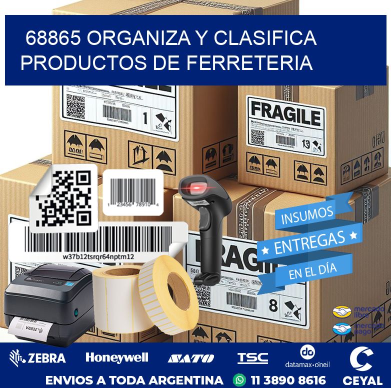 68865 ORGANIZA Y CLASIFICA PRODUCTOS DE FERRETERIA