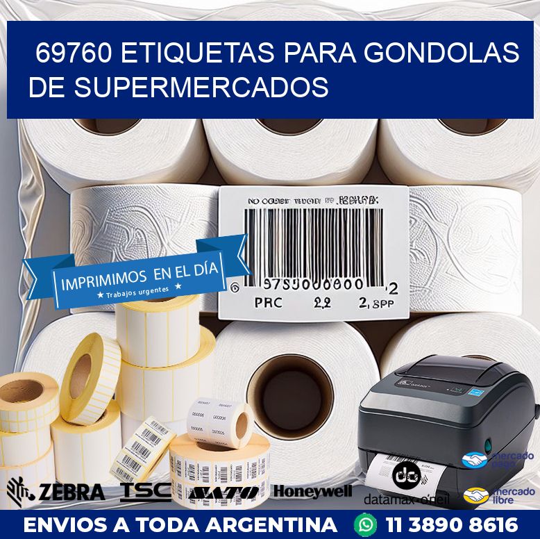 69760 ETIQUETAS PARA GONDOLAS DE SUPERMERCADOS