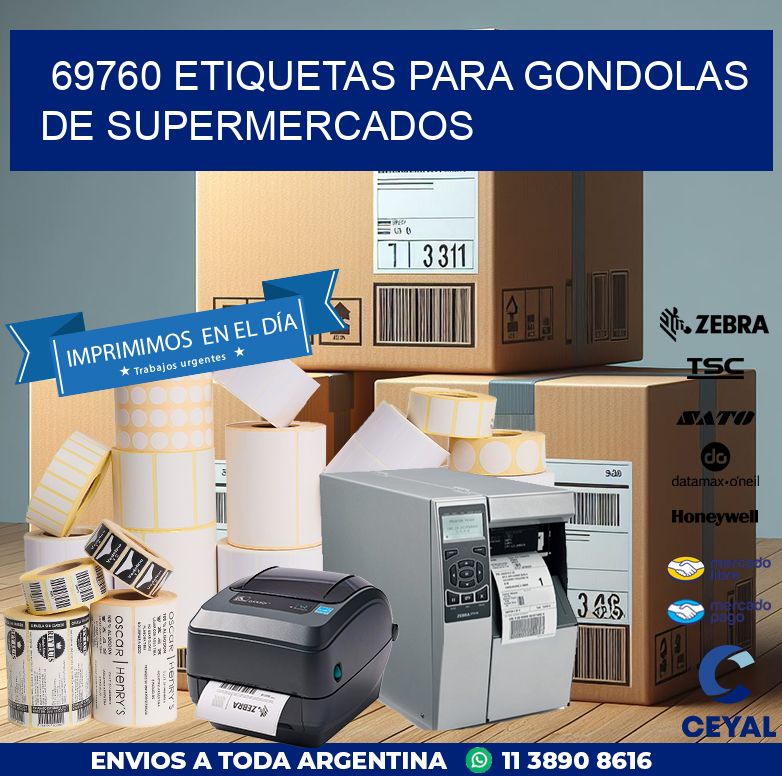 69760 ETIQUETAS PARA GONDOLAS DE SUPERMERCADOS