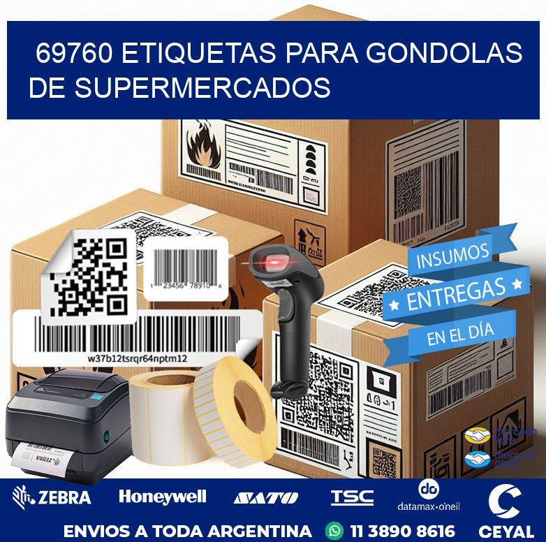 69760 ETIQUETAS PARA GONDOLAS DE SUPERMERCADOS