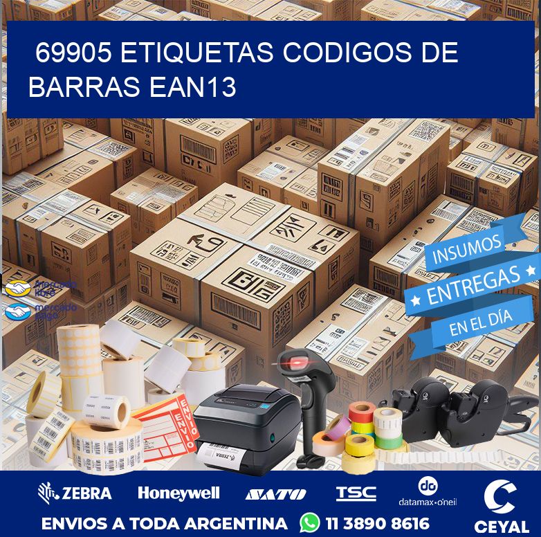 69905 ETIQUETAS CODIGOS DE BARRAS EAN13
