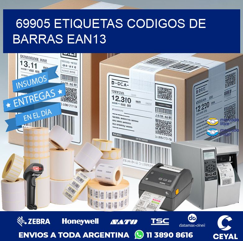69905 ETIQUETAS CODIGOS DE BARRAS EAN13
