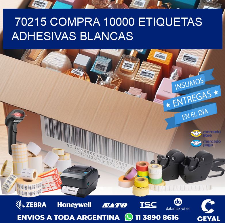 70215 COMPRA 10000 ETIQUETAS ADHESIVAS BLANCAS