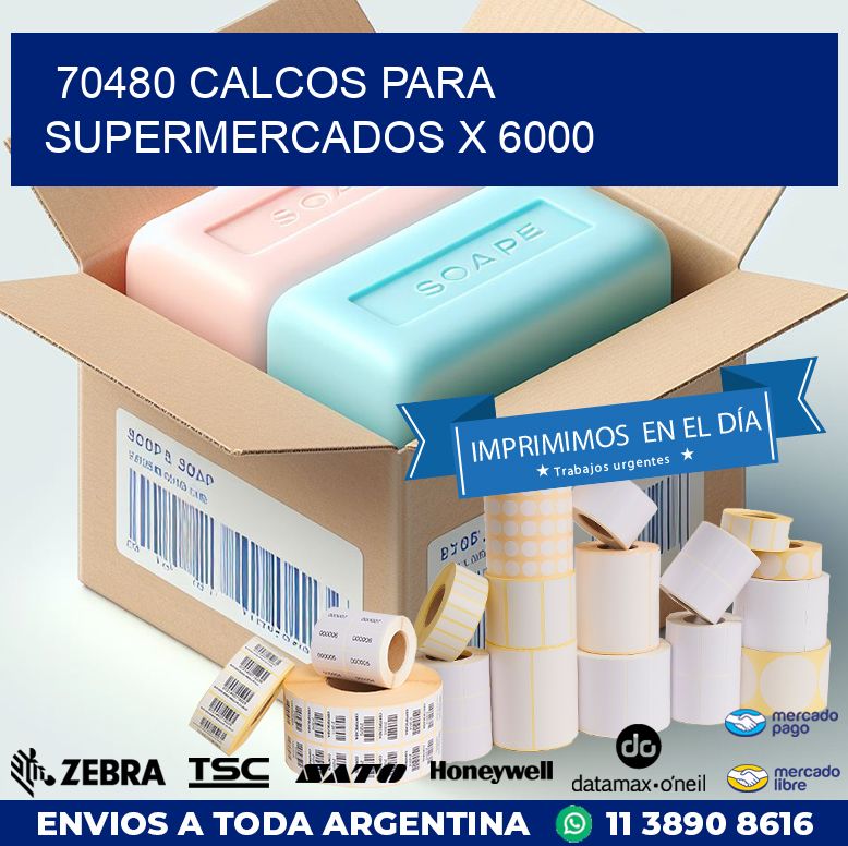 70480 CALCOS PARA SUPERMERCADOS X 6000