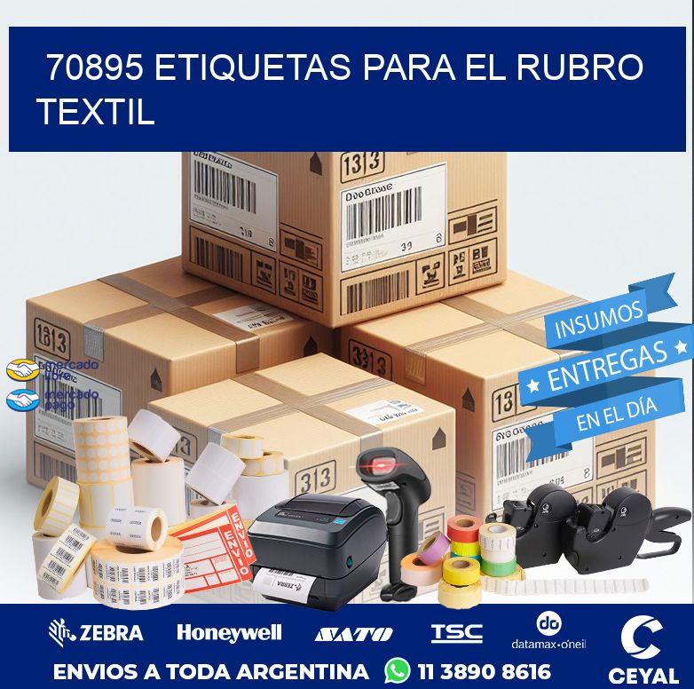 70895 ETIQUETAS PARA EL RUBRO TEXTIL