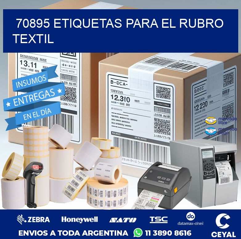 70895 ETIQUETAS PARA EL RUBRO TEXTIL