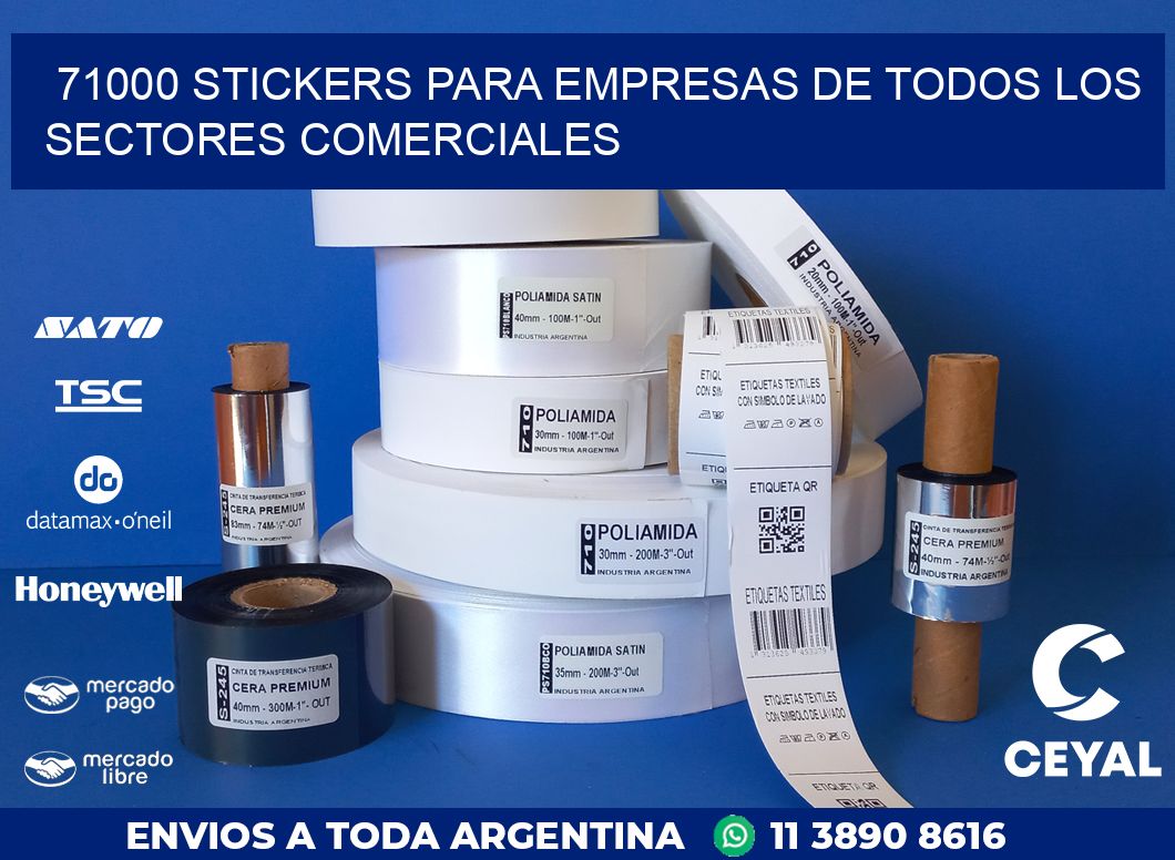 71000 STICKERS PARA EMPRESAS DE TODOS LOS SECTORES COMERCIALES