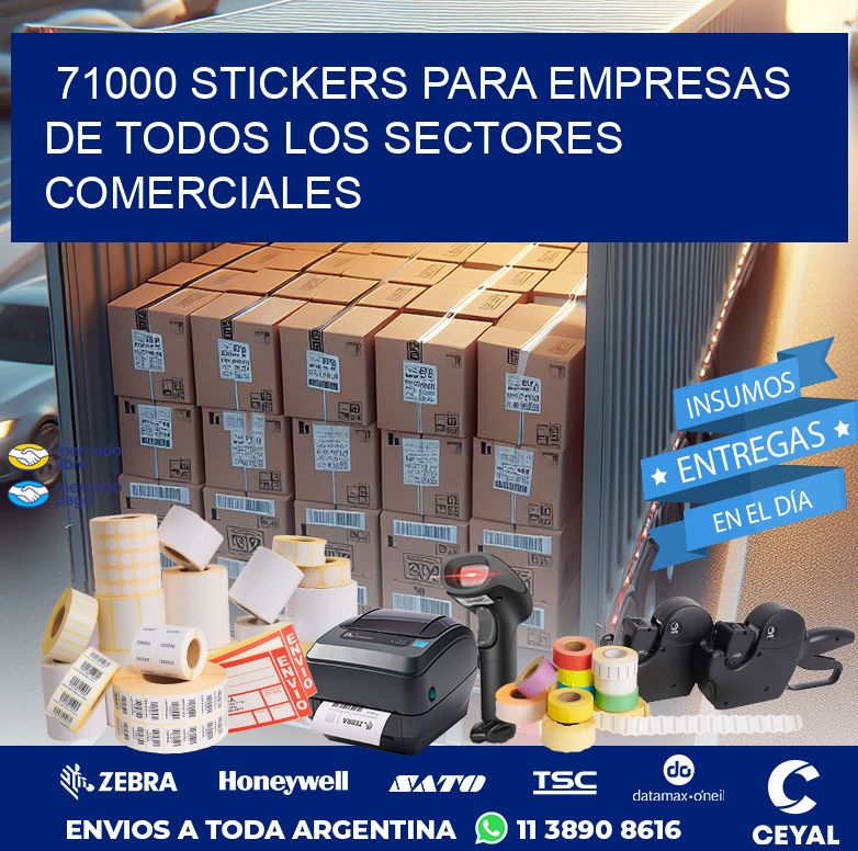 71000 STICKERS PARA EMPRESAS DE TODOS LOS SECTORES COMERCIALES