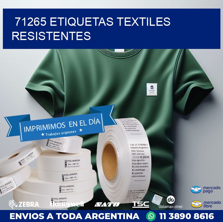 71265 ETIQUETAS TEXTILES RESISTENTES