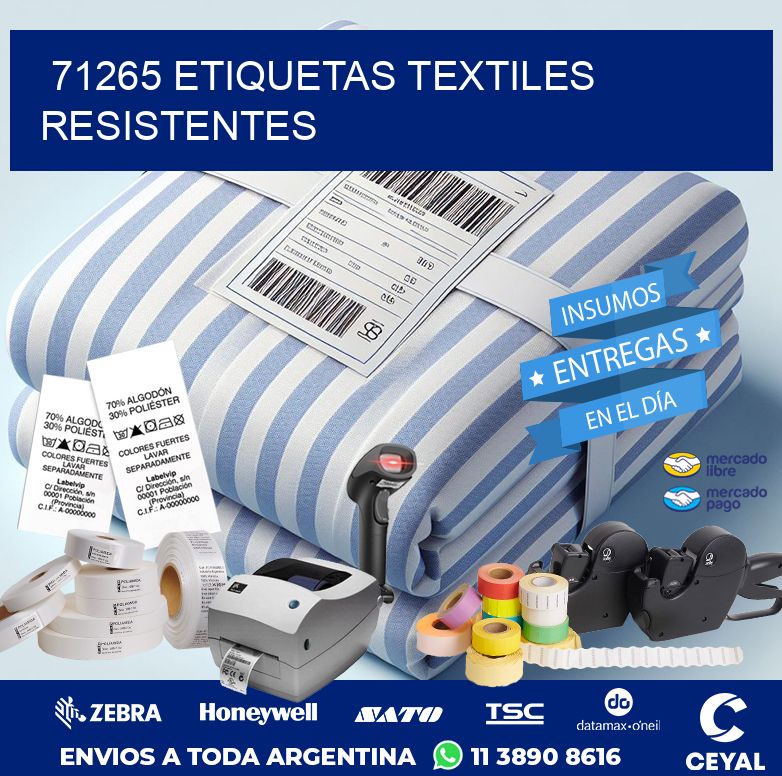 71265 ETIQUETAS TEXTILES RESISTENTES