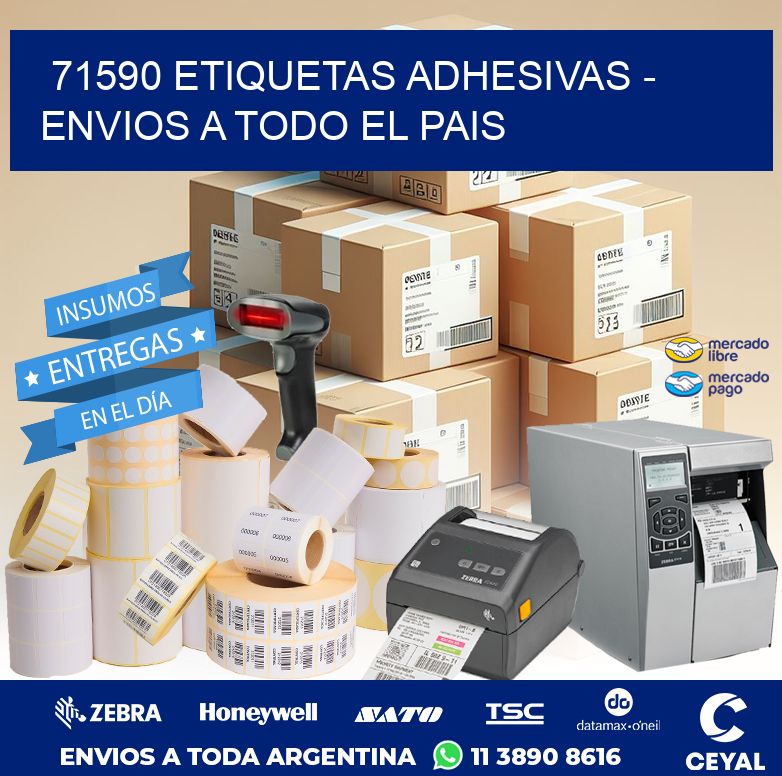 71590 ETIQUETAS ADHESIVAS - ENVIOS A TODO EL PAIS