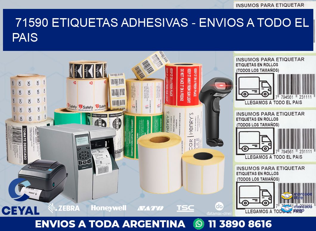 71590 ETIQUETAS ADHESIVAS - ENVIOS A TODO EL PAIS