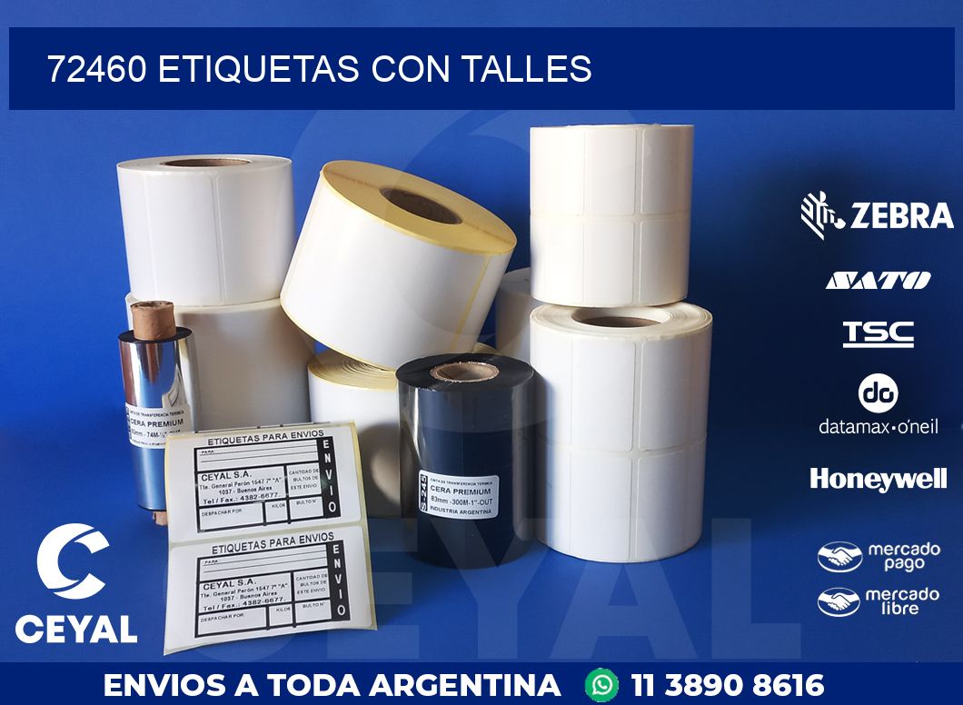 72460 ETIQUETAS CON TALLES