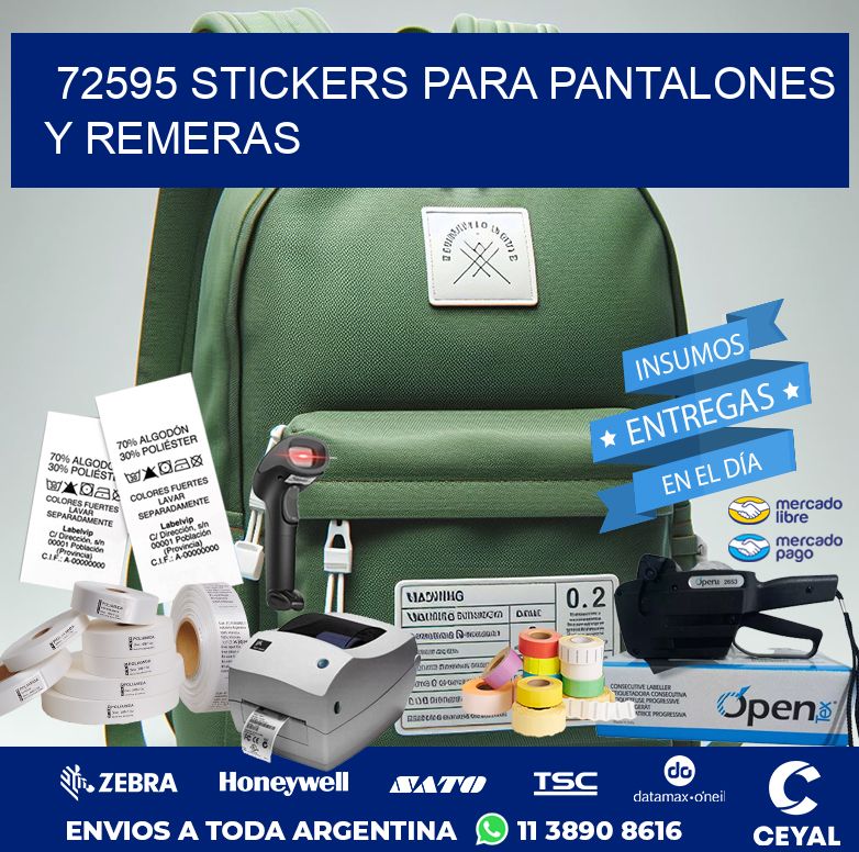 72595 STICKERS PARA PANTALONES Y REMERAS