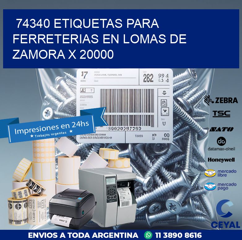 74340 ETIQUETAS PARA FERRETERIAS EN LOMAS DE ZAMORA X 20000