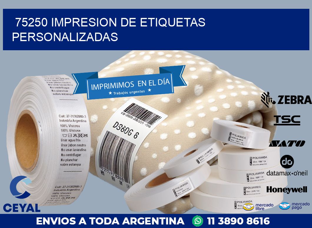 75250 IMPRESION DE ETIQUETAS PERSONALIZADAS
