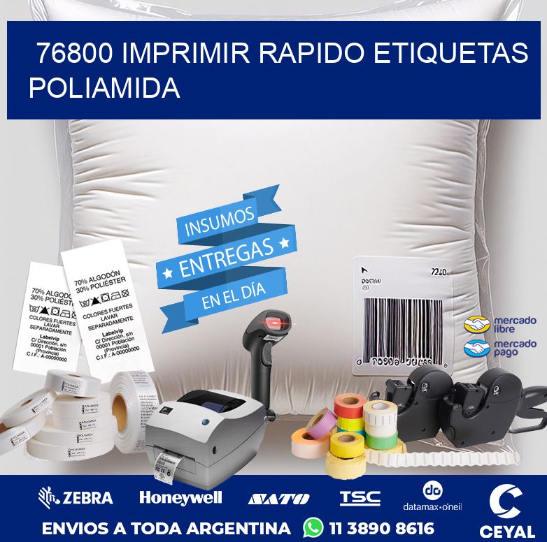 76800 IMPRIMIR RAPIDO ETIQUETAS POLIAMIDA