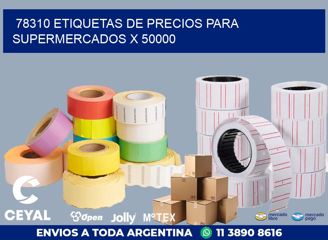 78310 ETIQUETAS DE PRECIOS PARA SUPERMERCADOS X 50000