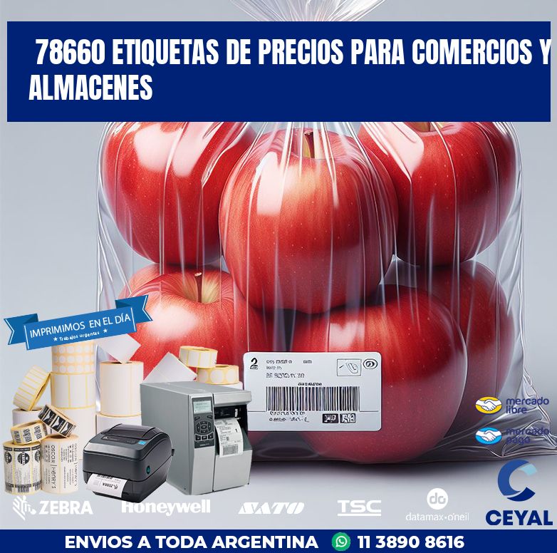 78660 ETIQUETAS DE PRECIOS PARA COMERCIOS Y ALMACENES