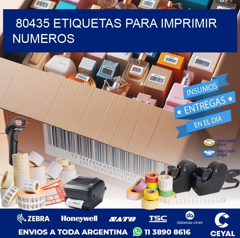 80435 ETIQUETAS PARA IMPRIMIR NUMEROS