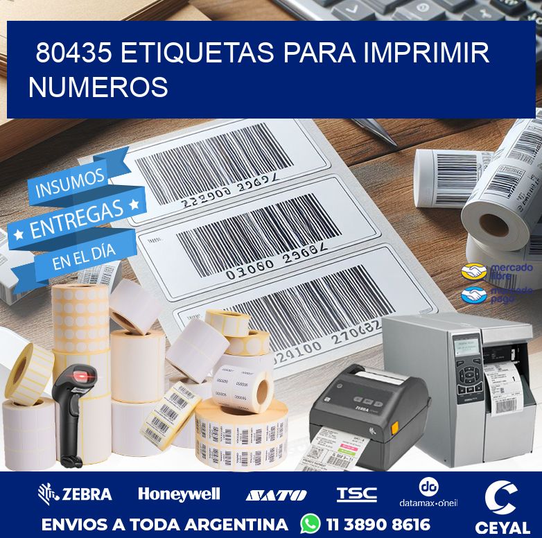 80435 ETIQUETAS PARA IMPRIMIR NUMEROS
