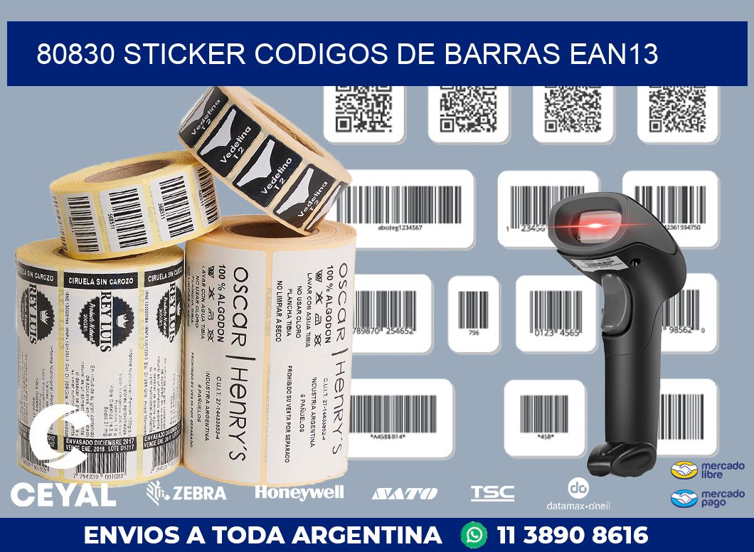 80830 STICKER CODIGOS DE BARRAS EAN13