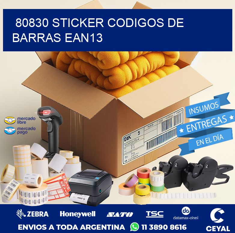 80830 STICKER CODIGOS DE BARRAS EAN13