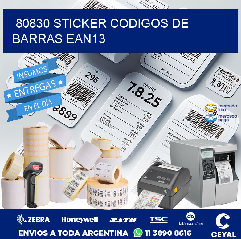 80830 STICKER CODIGOS DE BARRAS EAN13
