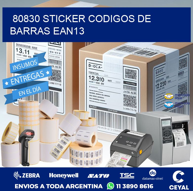 80830 STICKER CODIGOS DE BARRAS EAN13