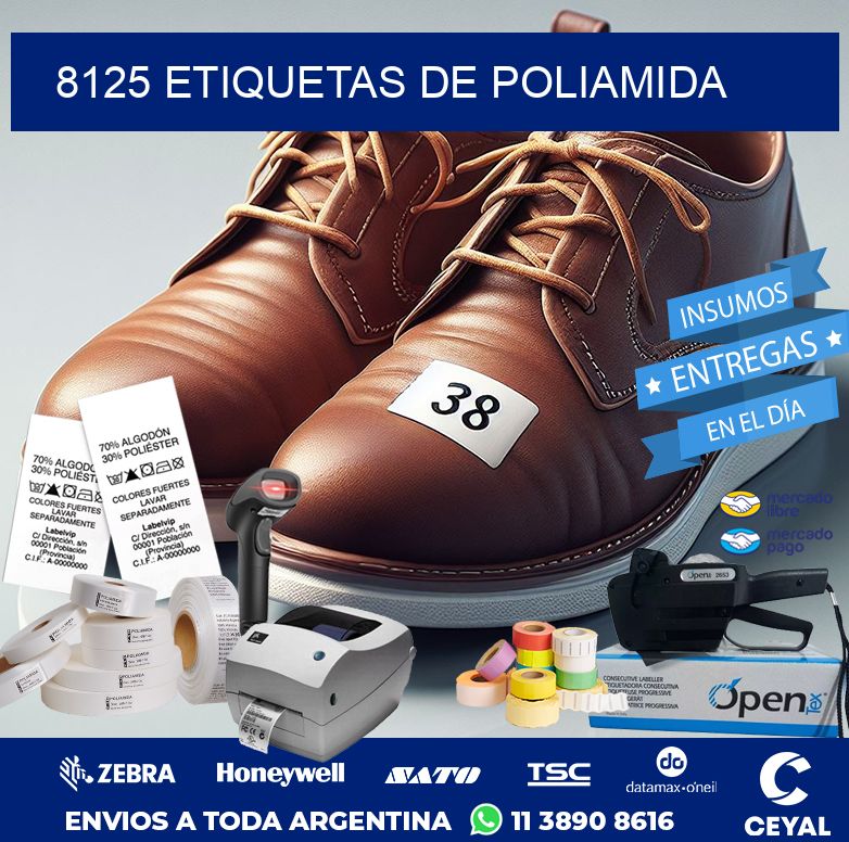 8125 ETIQUETAS DE POLIAMIDA