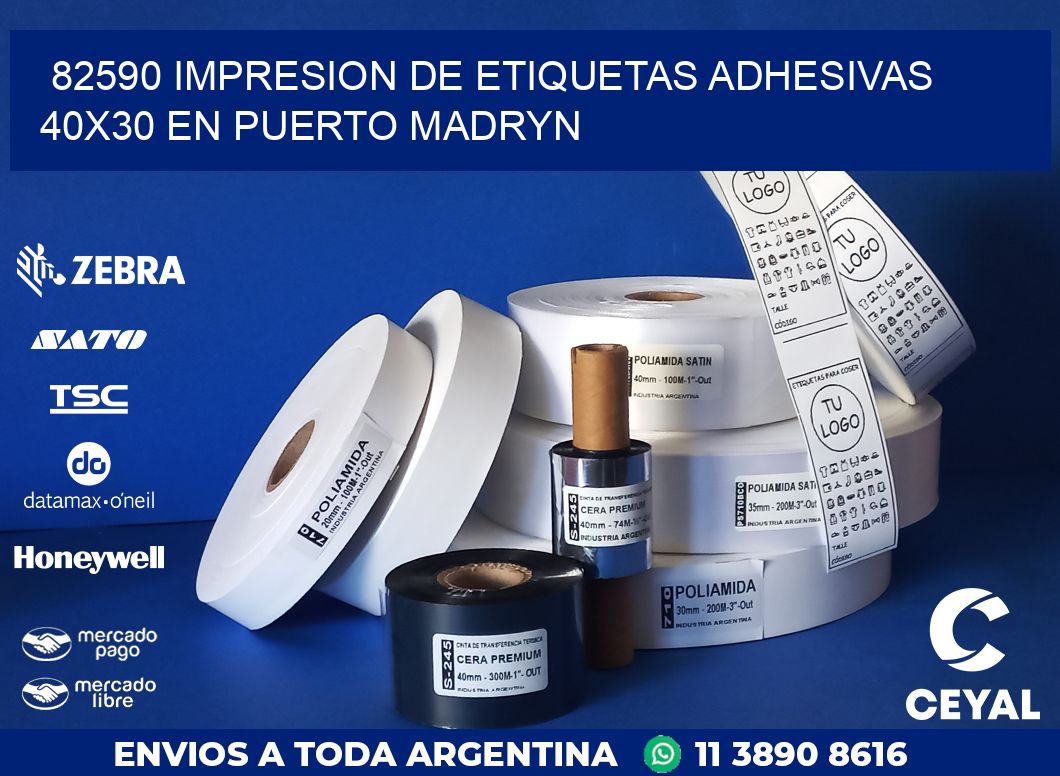 82590 IMPRESION DE ETIQUETAS ADHESIVAS 40X30 EN PUERTO MADRYN